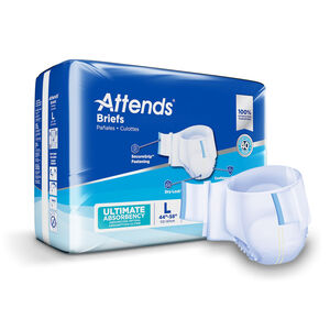 Large, 44 Inch - 58 Inch Waist, Ultimate Absorbency Incontinence Brief